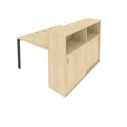 Рабочая станция с опорным шкафом-купе Метал Сйстем БП.РС-СШК-2.1 Акация/Антрацит / Metal System