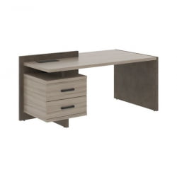 Стол руководителя левый WOOD&STONE СФ-531321 Дрифтвуд Бетон Чикаго темный