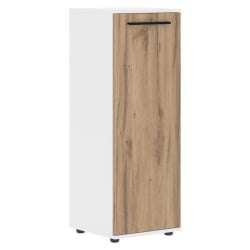 Шкаф-колонка с глухой средней дверью ЕДИС ЕМCС 42.1 Дуб Денвер светлый Черный Белый / EDIS EMCS