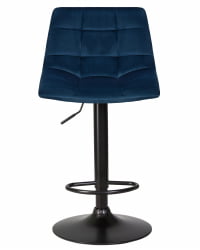Стул барный DOBRIN TAILOR BLACK (синий велюр (MJ9-117))