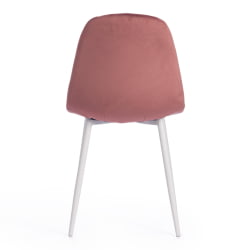 Кухонный стул BREEZE (mod. 4724) вельвет/металл, 44 х 53 х 87 см, Coral (коралловый) HLR44 / белый