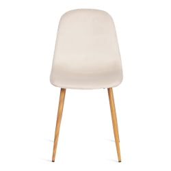 Металлический стул BREEZE (mod. 4724) вельвет/металл, 44 х 53 х 87 см, Light beige (светло-бежевый) HLR1 / натуральный