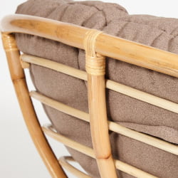 Кресло PAPASAN ECO/ПАПАСАН ЭКО P115-1/SP STD /c подушкой, ремешками/ Natural (натуральный), экошерсть Коричневый, 1811-5