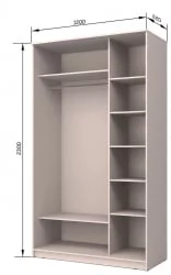 Шкаф-купе с фотопечатью Хит-23-12-77 Орхидея Ясень шимо темный