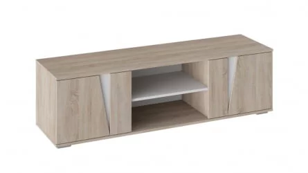 ТВ тумба Тип 4 Дуб сонома/Белый