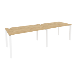 Рабочая станция на П-образном м/к ОНИКС О.МП-РС-2.3.8 Тиквуд Светлый/Белый / ONIX O.MP-RS-2.3.8