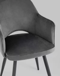 Стул Венера вращающийся велюр Серый