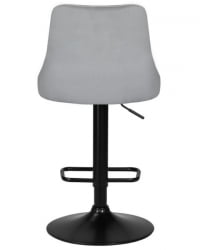 Стул барный ДОБРИН ДЖОСЕПХ БЛАCК (серый велюр (МДЖ9-75)) 2 шт / DOBRIN JOSEPH BLACK (MJ9-75))