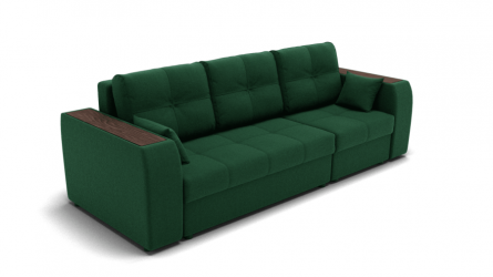 Диван Сенатор-2 НПБ угол левый/правый (ЗР) Цвет фасада: Зеленый; Тип: Левый/правый; Материал фасада: Металл/Велюр