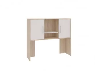 Надстройка стола компьютерного 1200 Лайт-2 модуль 01 Дуб сонома/Белый