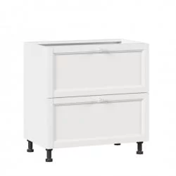 Тумба кухонная 800 с 2 ящиками ЛЮКС (4) Джулия ЛД 284.920.000.039 Белый