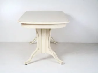 Стол обеденный раскладной Лира-3 (1,4м) тон 2М с золотой патиной