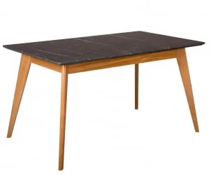 Стол раскладной Лунд 140-180 БУК-Мрамор Графит