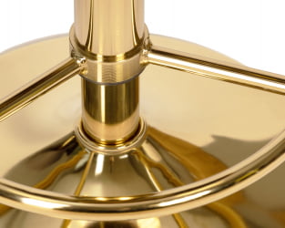 Табурет барный DOBRIN BRUNO GOLD (серый велюр (MJ9-75))