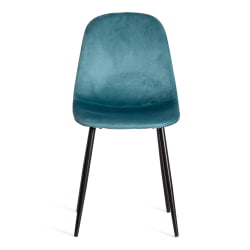 Стул BREEZE (mod. 4724) вельвет/металл, 44 х 53 х 87 см, Light pale green (темно-бирюзовый ) HLR60 / черный