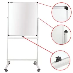 Доска магнитно-маркерная 2-сторонняя BRAUBERG PREMIUM на стенде 60х90 см