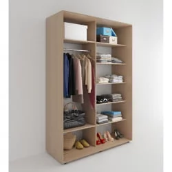 Шкаф-купе 2-х дверный Акцент-Дуэт КЛ 1000х600 Дуб молочный