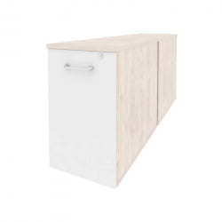 Тумба двойная низкая выдвижная приставная / опорная ONIX O.VTPO-2.8 Денвер Светлый/Белый