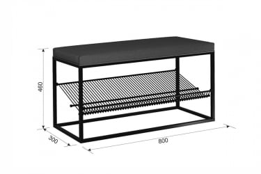 Обувница Крафт 1 LMN-11 черный муар/графит