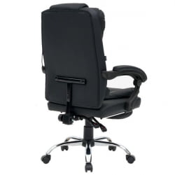 Кресло офисное с функцией вибромассажа CРОМЕКС (КРОМЕКС) Чилл МС-005 экокожа черное / CROMEX Chill MS-005