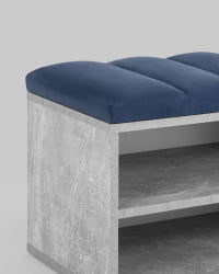 Обувница Хольст серая велюр Синий