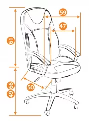 Кресло руководителя Twister черный+синий