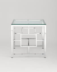 Стол квадратный БРУКЛИН 55*55 Серебро