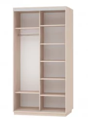 Шкаф-купе с фотопечатью Экспресс Дуо 1200х2400h Париж/Дуб молочный