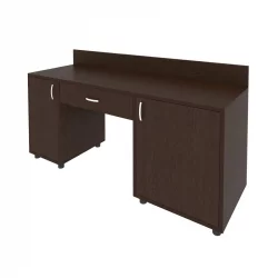 Стол с 2-мя тумбами и бортиком (правый) LIGHT С-СТ-170 Пр Венге Цаво