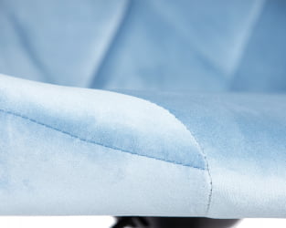 Стул барный DOBRIN LOGAN BLACK Ппудрово-голубой велюр MJ9-74