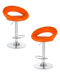 Стул барный ДОБРИН МИРА (оранжевый) 2 шт / DOBRIN MIRA