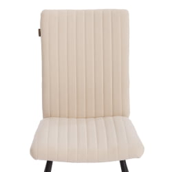 Стул обеденный Monte Carlo флок , 50х55х93, молочный/черный, 4