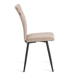 Стул обеденный Monte Carlo флок , 50х55х93, бежевый/черный, 7