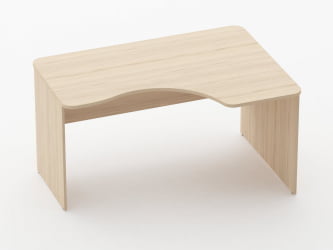 Стол угловой Glassy 1.14.14Пр Дуб молочный