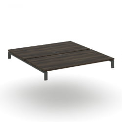 Двойной стол надставка на две опорные тумбы CONCEPT CN.DSN-005 Дуб Мали Антрацит