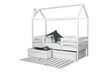 Кровать-домик RooRoom кд-22Р с ящиками Розовый