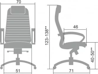 Кресло руководителя Samurai KL-1.04 Темно-бордовый