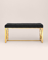 Банкетка БРУКЛИН велюр Черный