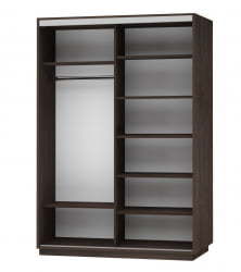 Шкаф-купе двухдверный Экспресс Дуо Медиум 1600х2200h Венге