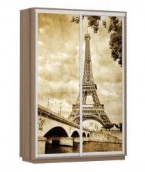 Шкаф-купе двухдверный Экспресс Дуо 1400х2400х Париж/Ясень шимо тёмный / 1400х2400h