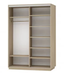 Шкаф-купе двухдверный Экспресс Дуо 1600х2400h Лондон/Ясень шимо светлый