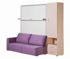 Шкаф-диван-кровать Смарт 1 3-в-1 правый 1600 Венге