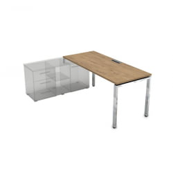 Стол рабочий, прямолинейный три опоры, левый GLOSS LINE НСТЛ-П.995 Teakwood