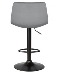 Стул барный ДОБРИН ТАИЛОР БЛАCК (серый велюр (МДЖ9-75)) 2 шт / DOBRIN TAILOR BLACK (MJ9-75))