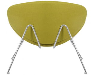 Кресло дизайнерское ДОБРИН ЕМИЛЙ (светло-зеленая ткань АФ3, хромированная сталь) 2 шт / DOBRIN EMILY AF3,