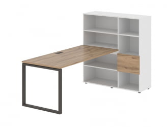 Рабочая станция ЕДИС ЕКРСТ 1217 Дуб Денвер светлый Мокко Белый / EDIS EQRST