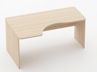 Стол угловой Глассй 1.14.16Л Бук светлый / Glassy