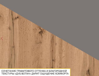 Полка в гостиную Монако 605.29 Дуб Вотан Оникс Графит