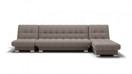 Диван Хьюстон-3 угол левый/правый (ЗР) Цвет фасада: Серо коричневый; Тип: Левый/правый; Материал фасада: Металл/Велюр