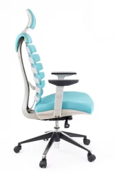 Эргономичное кресло Ergo Black ткань Бирюзовый